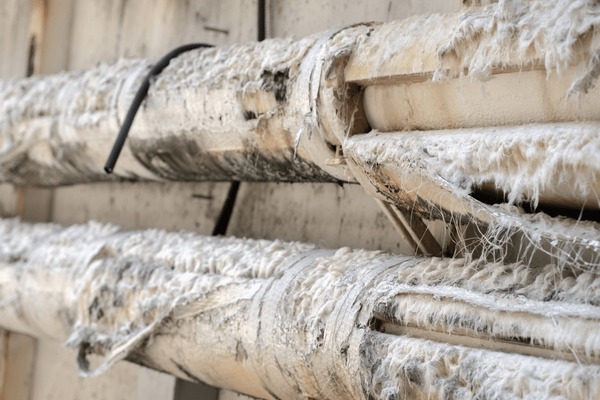Asbestos Insulation on a Pipe