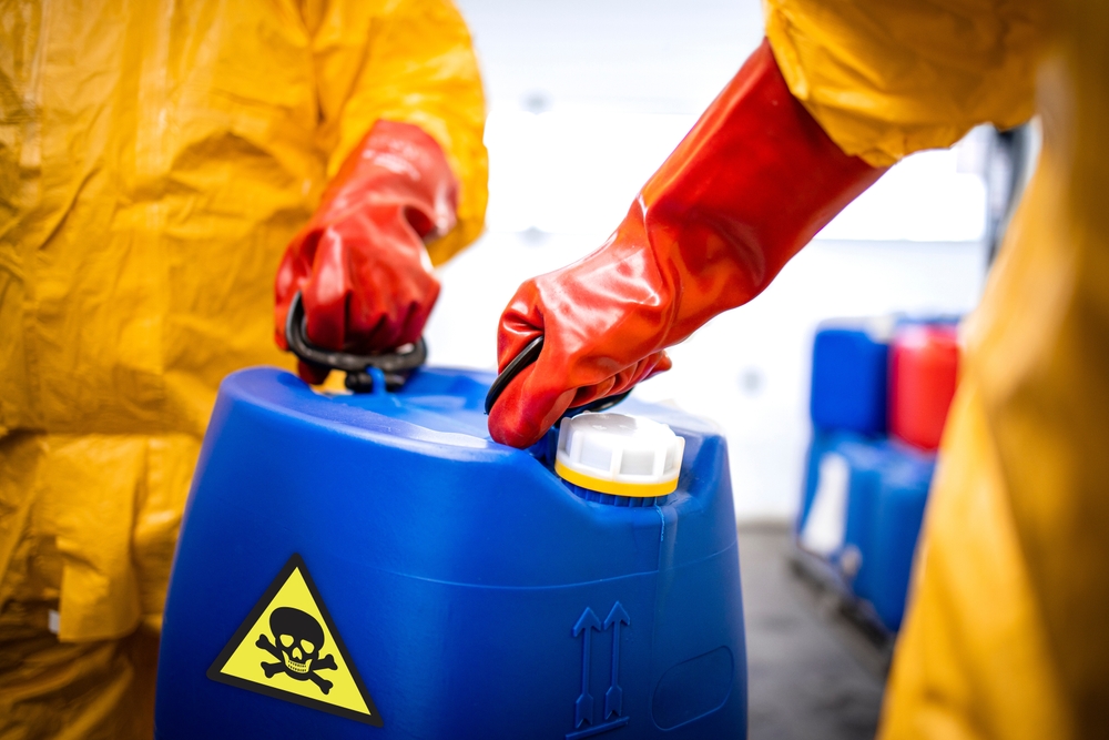 Hazardous Materials Collected After a Demolition Project